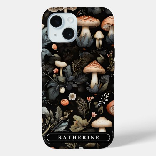 Coques Case-Mate iPhone Aquarelle Forêt Verdure Champignons Automne (Verso)