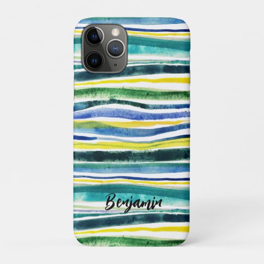 Coques Case-Mate iPhone Aquarelle fraîche rayures peintes (Dos)