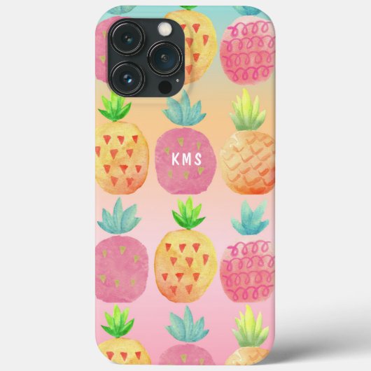 Coques Case-Mate iPhone Aquarelle Fruit d'ananas tropical (Verso)