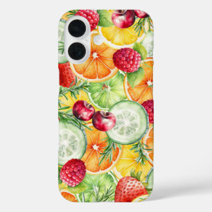 Coques iPhone 16 Aquarelle Fruit d'été