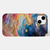 Coques Case-Mate iPhone Aquarelle Galaxie et planètes (Verso (horizontal))