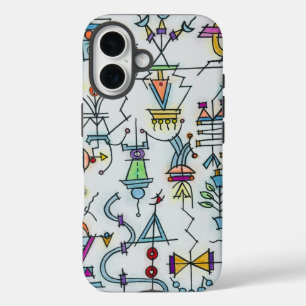 Coques iPhone 16 Aquarelle géométrique à deux Whimsical Atlantis