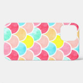 Coques Case-Mate iPhone aquarelle géométrique sans couture motif, échelles (Verso (horizontal))