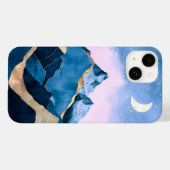 Coques Case-Mate iPhone Aquarelle Golden Celestial Peaks (Verso (horizontal))