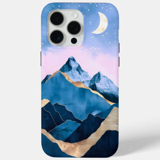 Coques Case-Mate iPhone Aquarelle Golden Celestial Peaks (Verso)