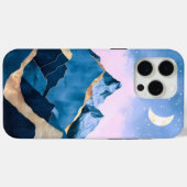 Coques Case-Mate iPhone Aquarelle Golden Celestial Peaks (Verso (horizontal))