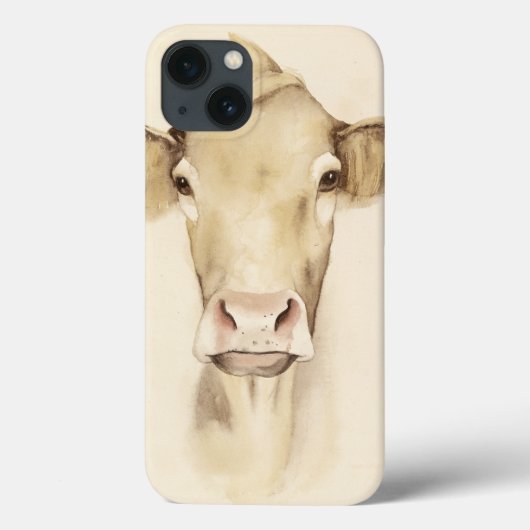 Coques Case-Mate iPhone Aquarelle Grange Animaux | Vache (Verso)