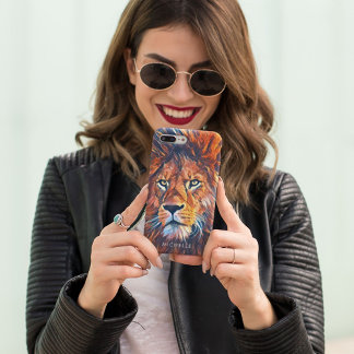 Case-Mate iPhone Case Aquarelle Graphique Personnalisée Lion Majestic