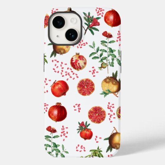 Coques Case-Mate iPhone Aquarelle grenade Motif de fruits méditerranéen (Verso)