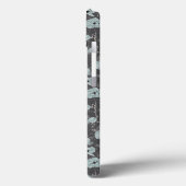Coques Case-Mate iPhone Aquarelle Gris Bleu Fleurs de pavot (Verso / Gauche)