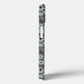 Coques Case-Mate iPhone Aquarelle Gris Bleu Fleurs de pavot (Verso / Droite)