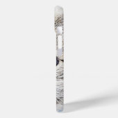 Coques Case-Mate iPhone Aquarelle Gris Kitts sur Bleu (Verso / Gauche)