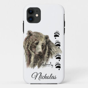Case-Mate iPhone Case Aquarelle Grizzly Oear Animal Art à la Personnalis