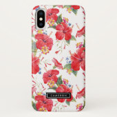 Coques Case-Mate iPhone Aquarelle Hibiscus et Lantana Motif Custom (Dos)
