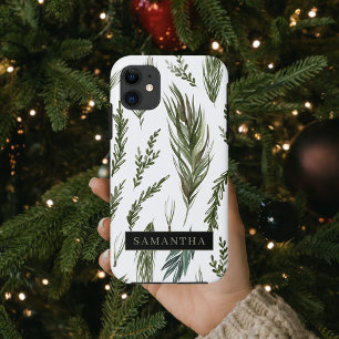 Case-Mate iPhone Case Aquarelle Hiver Vert Motif sans couture