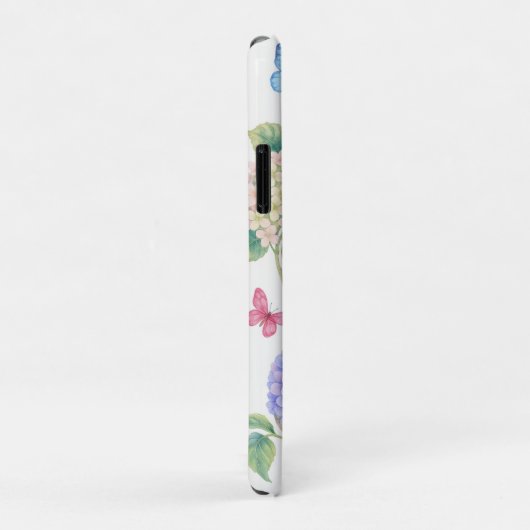 Coques Case-Mate iPhone Aquarelle Hydrangea Floral (Dos/Droite)
