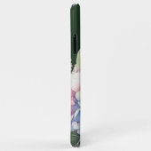 Coques Case-Mate iPhone Aquarelle Hydrangea Personnalisé Vert (Dos/Droite)