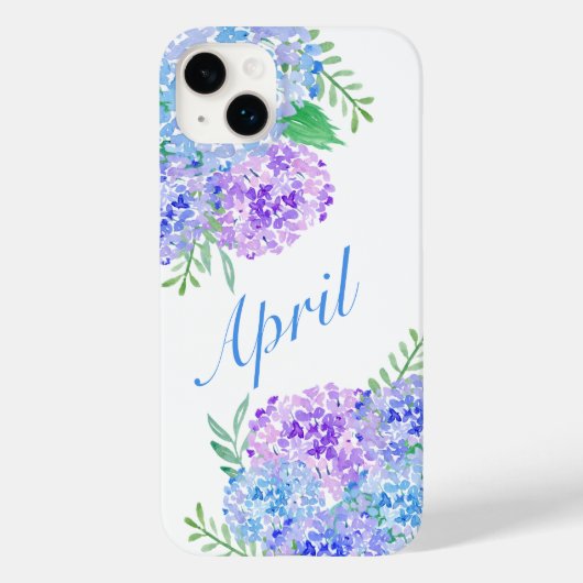 Coques Case-Mate iPhone Aquarelle Hydrangée Chic Floral (Verso)