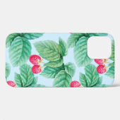 Coques Case-Mate iPhone Aquarelle illustrant les framboises. Pièce transpa (Verso (horizontal))