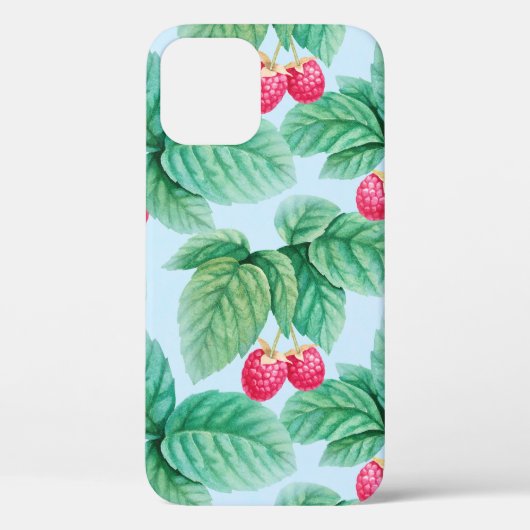 Coques Case-Mate iPhone Aquarelle illustrant les framboises. Pièce transpa (Verso)