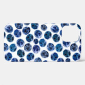 Coques Case-Mate iPhone Aquarelle illustrée bleu ensemble motif (Verso (horizontal))