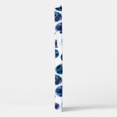Coques Case-Mate iPhone Aquarelle illustrée bleu ensemble motif (Verso / Droite)