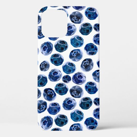 Coques Case-Mate iPhone Aquarelle illustrée bleu ensemble motif (Verso)