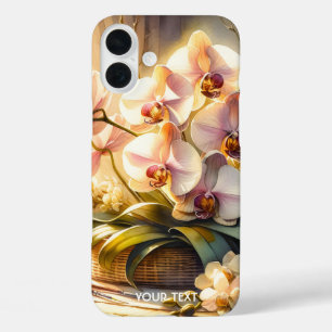 Coques iPhone 16 Plus Aquarelle Imaginaire mignonne rose orchidées