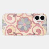 Coques Case-Mate iPhone Aquarelle italienne espagnole Majolica rose (Verso (horizontal))