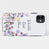 Coques Case-Mate iPhone Aquarelle Jardin Fleurs Meilleure maman au monde (Dos (Horizontal))