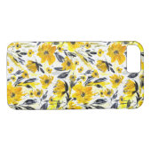 Coques Case-Mate iPhone Aquarelle jaune et gris (Dos (Horizontal))