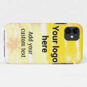 Coques Case-Mate iPhone Aquarelle jaune simple ajouter votre logo texte pe (Dos (Horizontal))