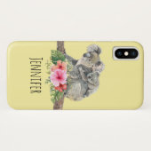 Coques Case-Mate iPhone Aquarelle Koala Oears mignonne maman & bébé (Dos (Horizontal))