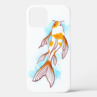 Case-Mate iPhone Case Aquarelle Koi poisson dessin sur Arrière - plan bl