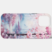 Coques Case-Mate iPhone Aquarelle, La Forêt Rose (Verso (horizontal))