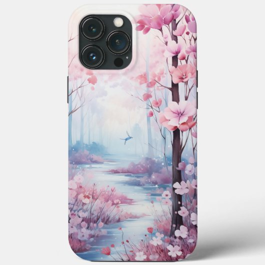 Coques Case-Mate iPhone Aquarelle, La Forêt Rose (Verso)