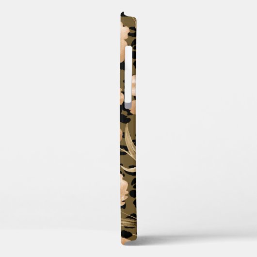 Coques Case-Mate iPhone Aquarelle léopard floral : Motif sans fin (Verso / Gauche)