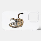 Coques Case-Mate iPhone aquarelle léopard jungle chat animal peint vert (Verso (horizontal))