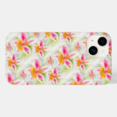 Coques Case-Mate iPhone Aquarelle Lily Alstroemeria péruvienne (Verso (horizontal))
