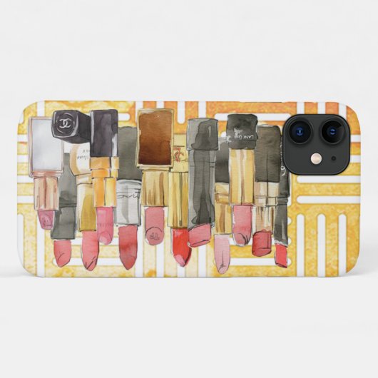 Coques Case-Mate iPhone Aquarelle Lipsticks (Dos (Horizontal))
