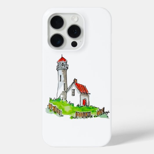 Coques Case-Mate iPhone Aquarelle Little Lighthouse (Verso)