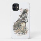 Coques Case-Mate iPhone Aquarelle Loup maman ou papa Nature animale (Dos)