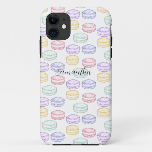 Coques Case-Mate iPhone Aquarelle Macarons français (Dos)