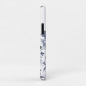 Coques Case-Mate iPhone Aquarelle marine indigo motif floral (Dos/Droite)