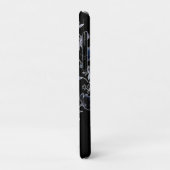 Coques Case-Mate iPhone Aquarelle marine indigo motif floral (Dos/Gauche)