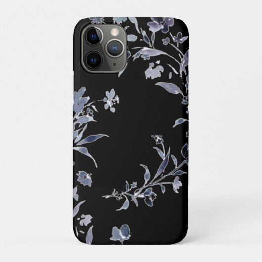 Coques Case-Mate iPhone Aquarelle marine indigo motif floral (Dos)