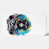 Coques Case-Mate iPhone Aquarelle mauvais singe iPhone 13 Coques (Verso (horizontal))