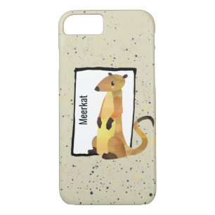 Case-Mate iPhone Case Aquarelle Meerkat sur un Arrière - plan beige
