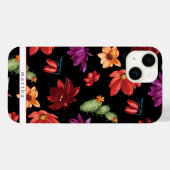Coques Case-Mate iPhone Aquarelle mexicaine Fleur noire (Verso (horizontal))