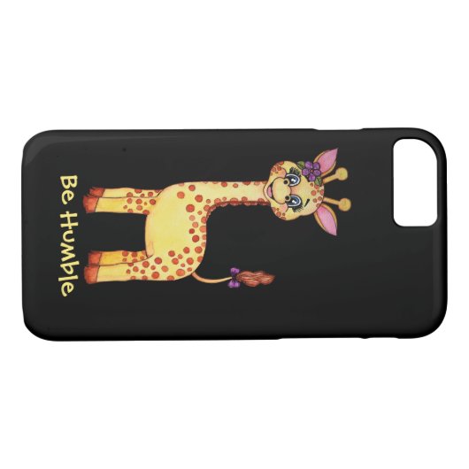 Coques Case-Mate iPhone Aquarelle mignonne bébé Giraffe (Dos (Horizontal))